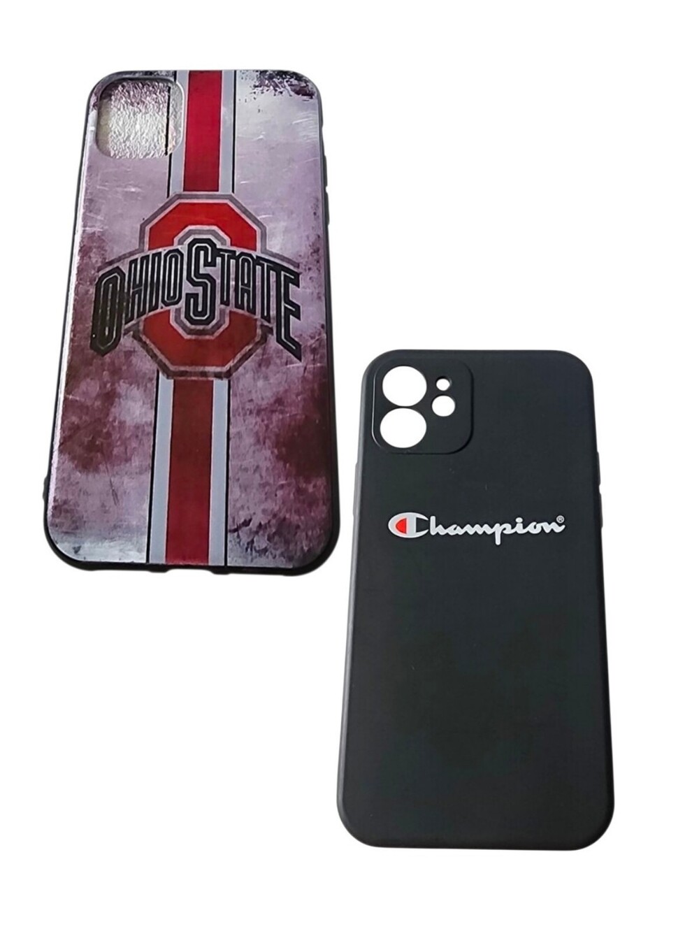 2pc Ohio State University Buckeyes & Champion Silicone Cases For iPhone 11 & 12